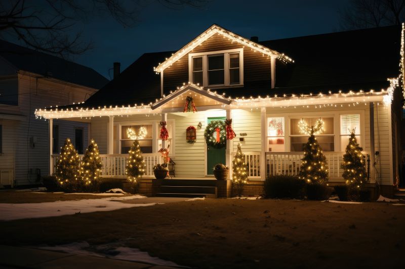 Holiday Lights Hanging in Overland Park, KS