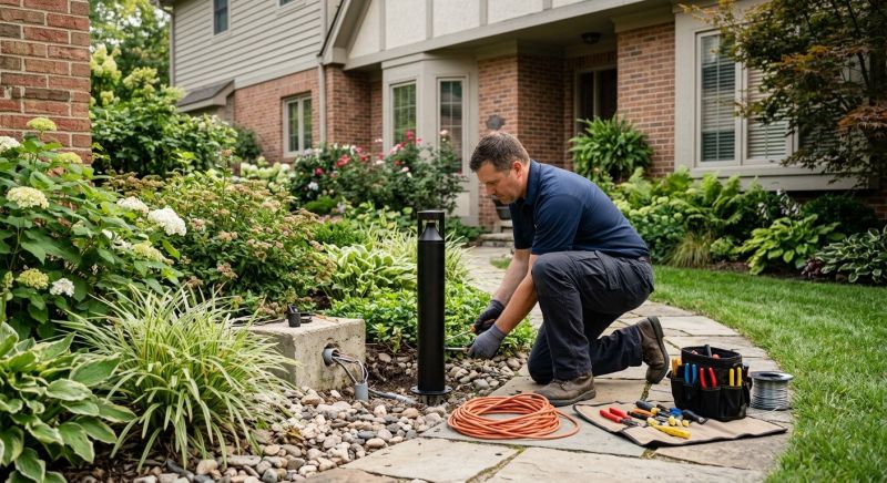 Outdoor Lamp Installation in Overland Park, KS